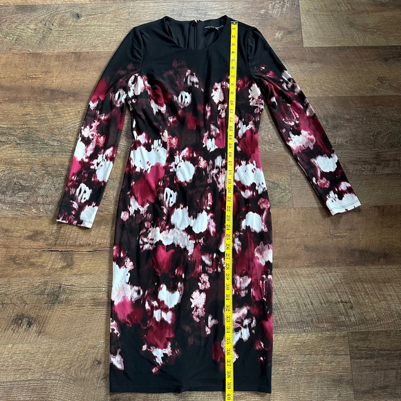 Women's White House Black Market Dress Size 6 Black Red Floral Clearance - Picture 5 of 5